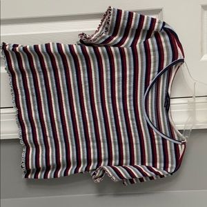 Striped red, green, white and blue stripes